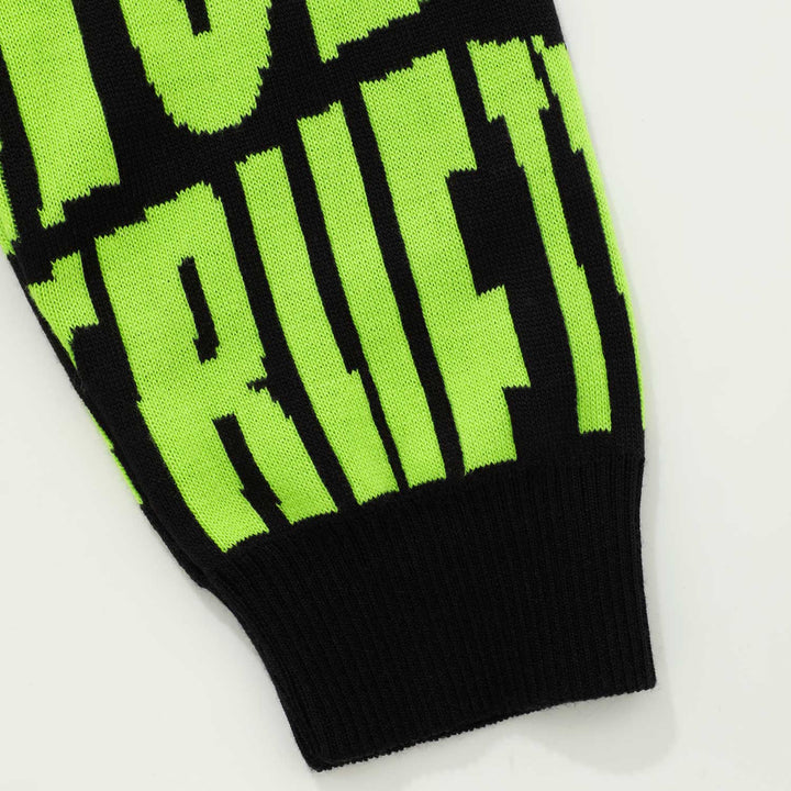 Font Knit Pullover - Lime Green