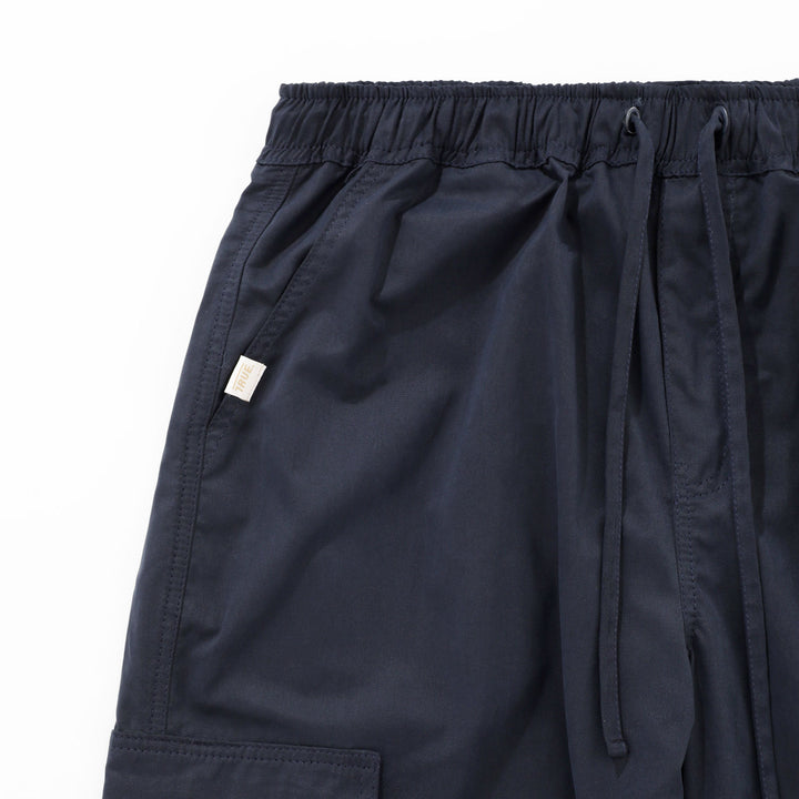 Loose Fit Cargo Trousers - Navy Blue