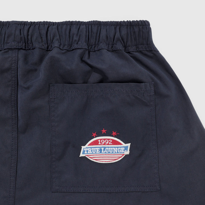 Loose Fit Cargo Trousers - Navy Blue