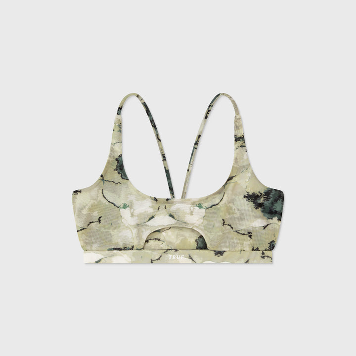 Marble Mesh Cut-Out Top - Green