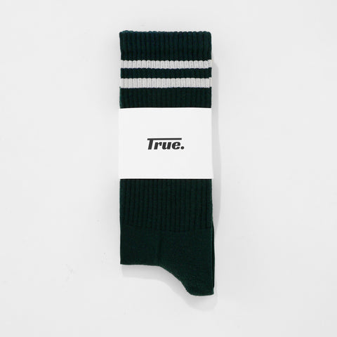 Classic Striped Socks - Pine Green