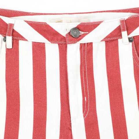 Striped Bermuda Shorts - Red