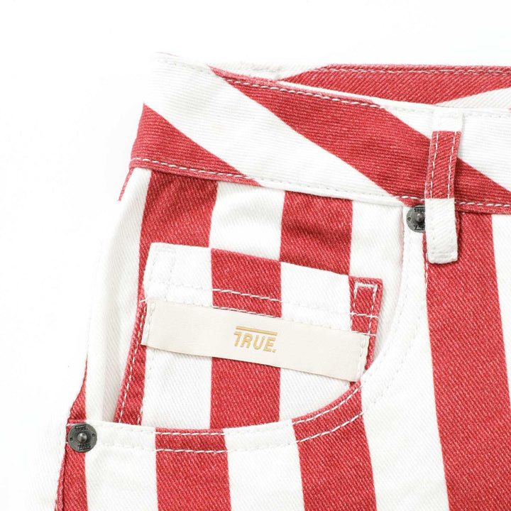 Striped Bermuda Shorts - Red