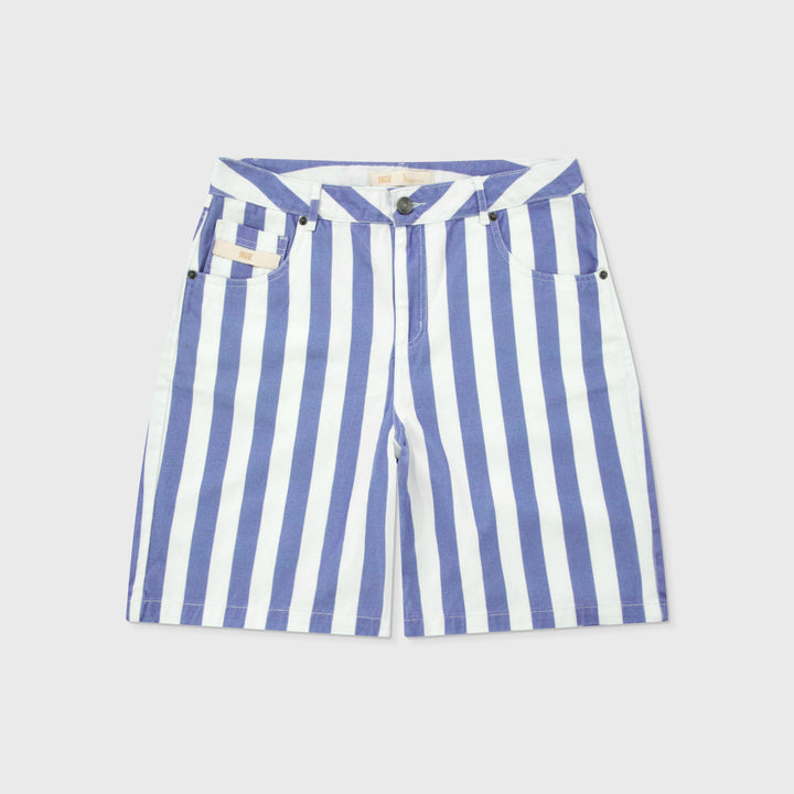 Striped Bermuda Shorts - Blue