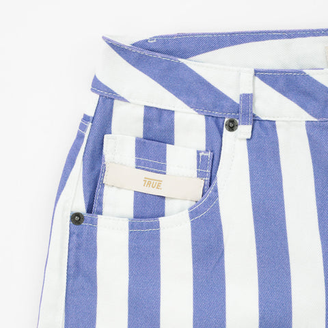 Striped Bermuda Shorts - Blue