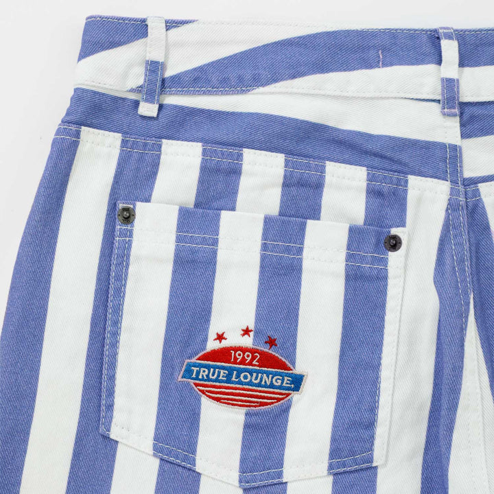 Striped Bermuda Shorts - Blue