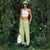 The Green Edit Ribbed Top - White