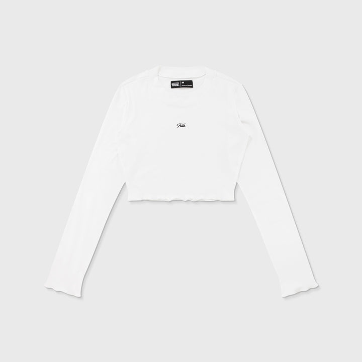 H.E.R. LS Ribbed Top - White
