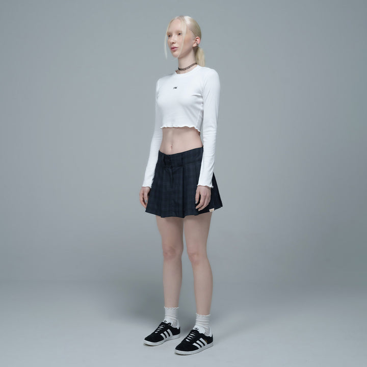 H.E.R. LS Ribbed Top - White