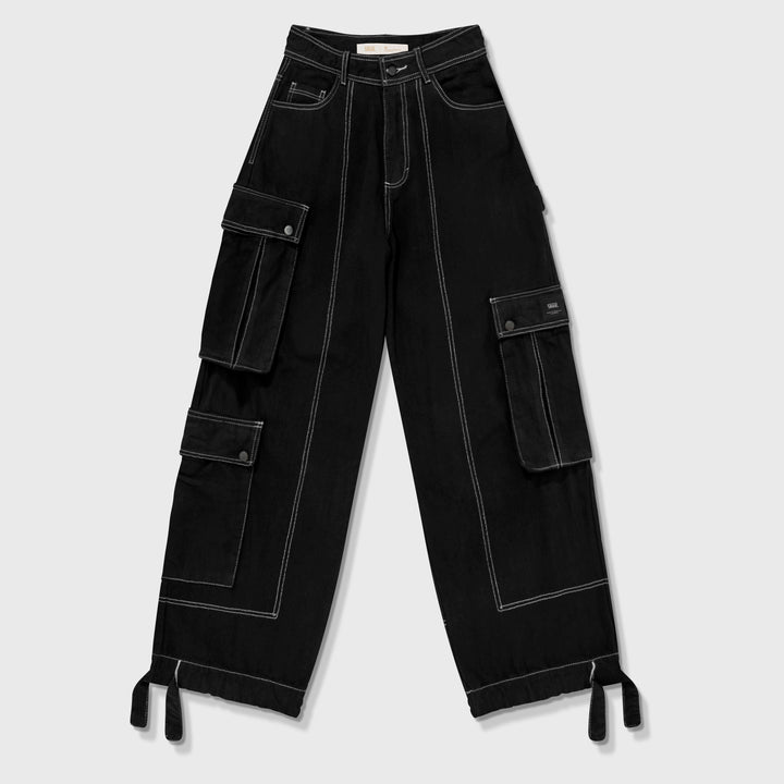 Cargo Multi-Pocket Pants - Black