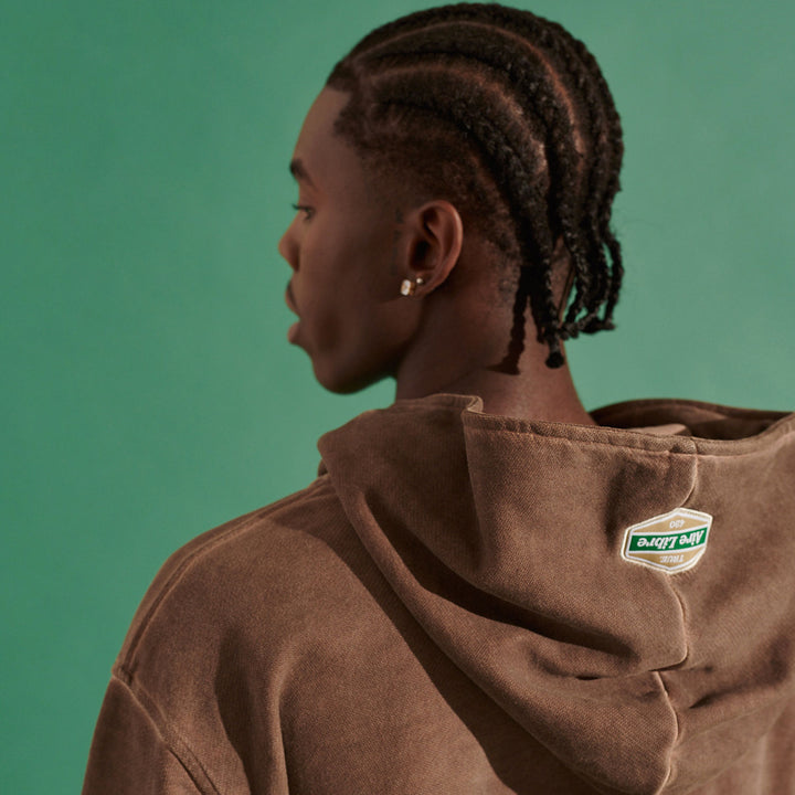 Aire Libre Washed Hoodie - Brown