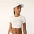 Classic Ribbed Crop Top - Ivory