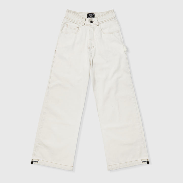 True Basic High Waisted Ivory Denim Jeans