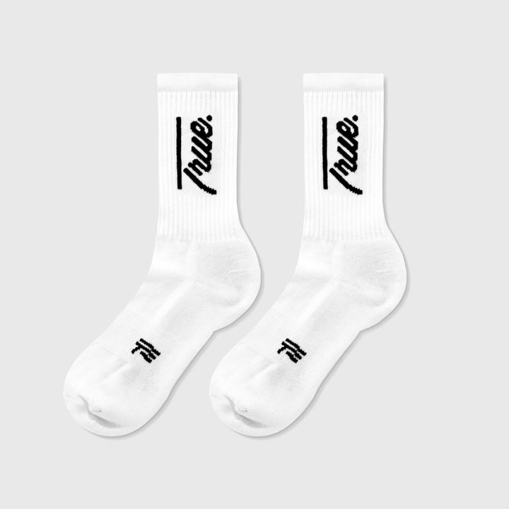 True Signature Socks - White