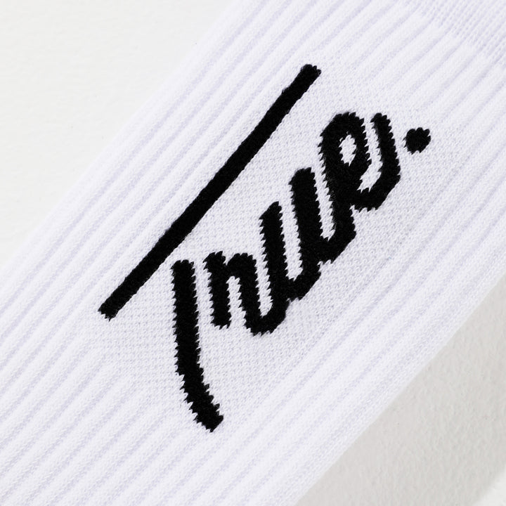 True Signature Socks - White