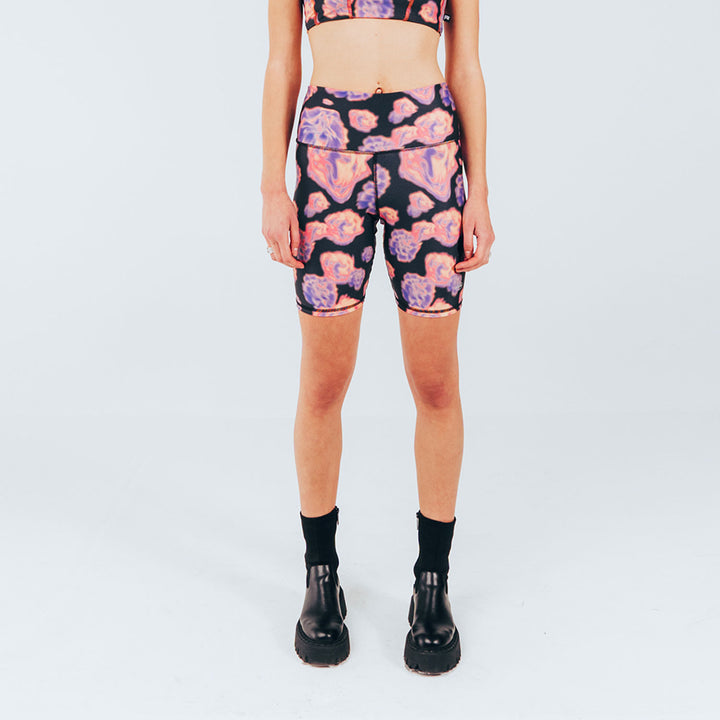 Blurred Active Biker - Flowers