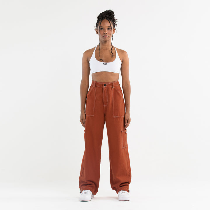 Pocket High Waisted Pants - Terra